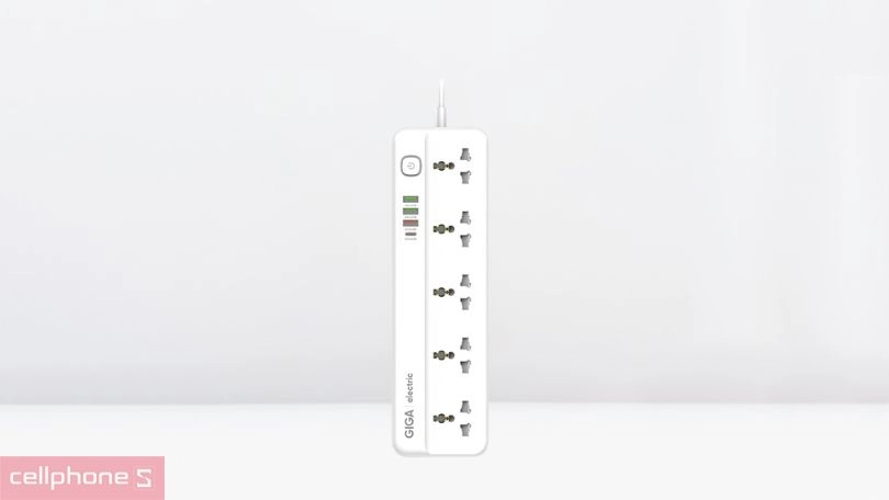Ổ cắm điện Giga Electric GS-C531A 4000W - Đa ổ cắm, sạc đa thiết bị