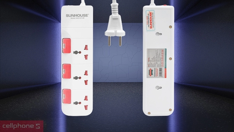 Ổ cắm điện SUNHOUSE SHE-OC1-3R