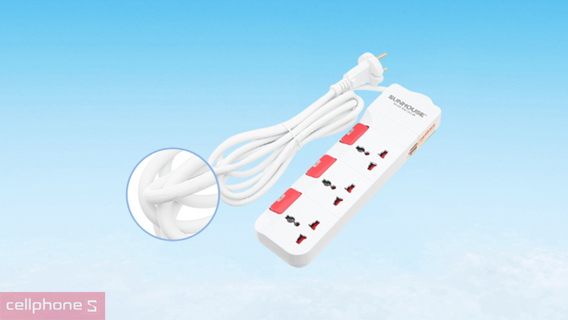 Ổ cắm điện SUNHOUSE SHE-OC1-3R