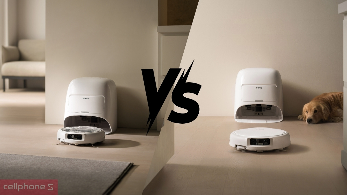 So sánh robot hút bụi lau nhà DJI ROMO S với DJI ROMO A