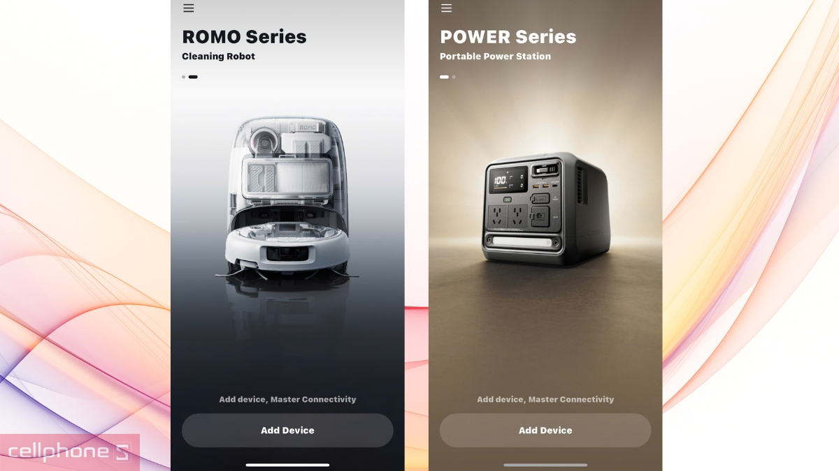 Thêm robot hút bụi lau nhà DJI ROMO S vào app