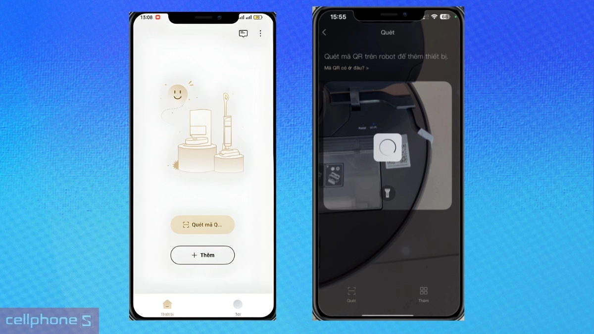 Thêm thiết bị vào danh sách quản lý Dreamehome kết nối Robot Dreame F20