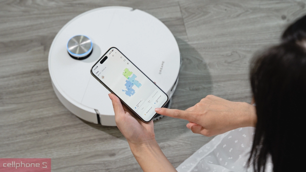 Robot hút bụi Dreame X60 Ultra kết nối trợ lý ảo qua ứng dụng