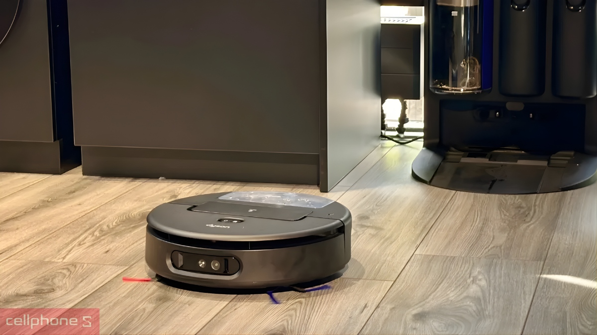 Thiết kế robot hút bụi lau nhà thông minh Dyson Spot Scrub AI trung tính sang trọng