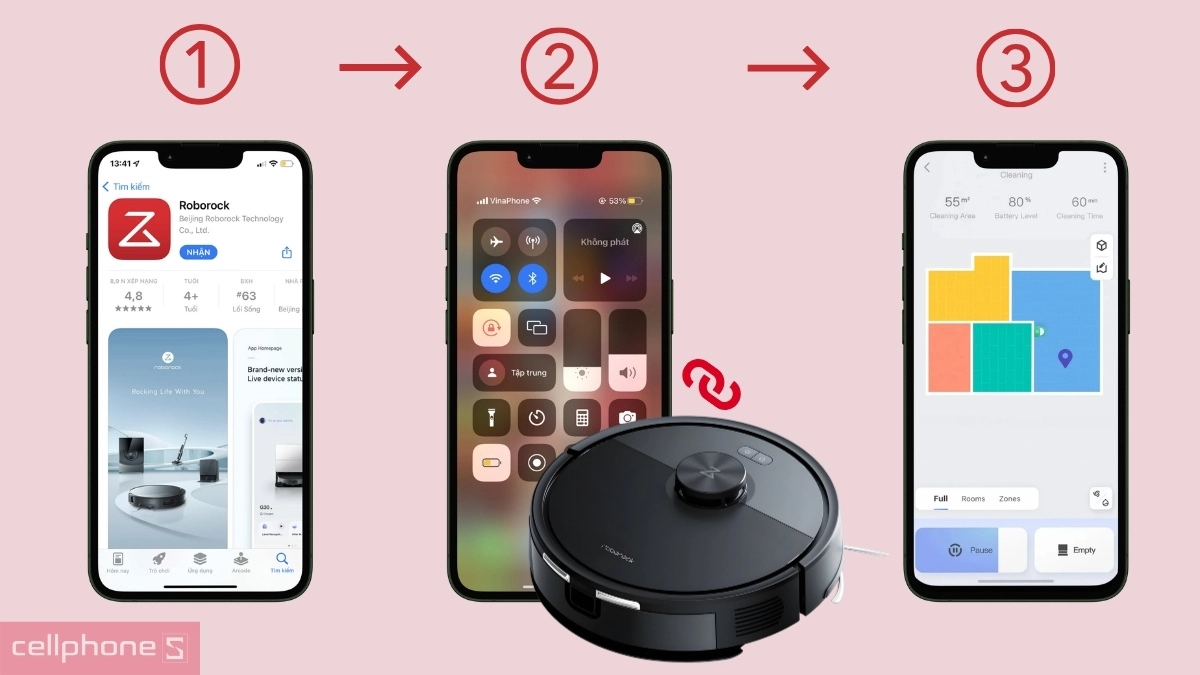 Hướng dẫn kết nối App với robot hút bụi lau nhà Roborock Q7 Pro Max