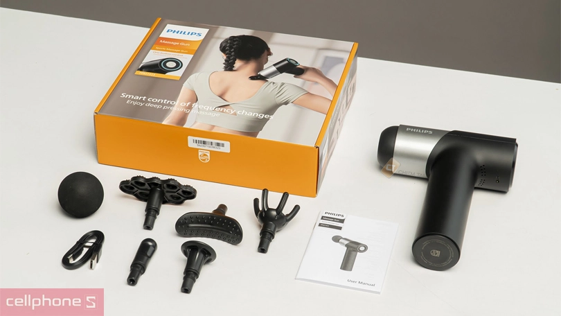 Hướng dẫn sử dụng súng massage cầm tay Philips Fascial Gun PPM7323 