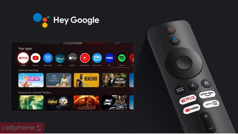 Điều khiển từ xa linh hoạt của Xiaomi Mi Box S 4K Gen 3