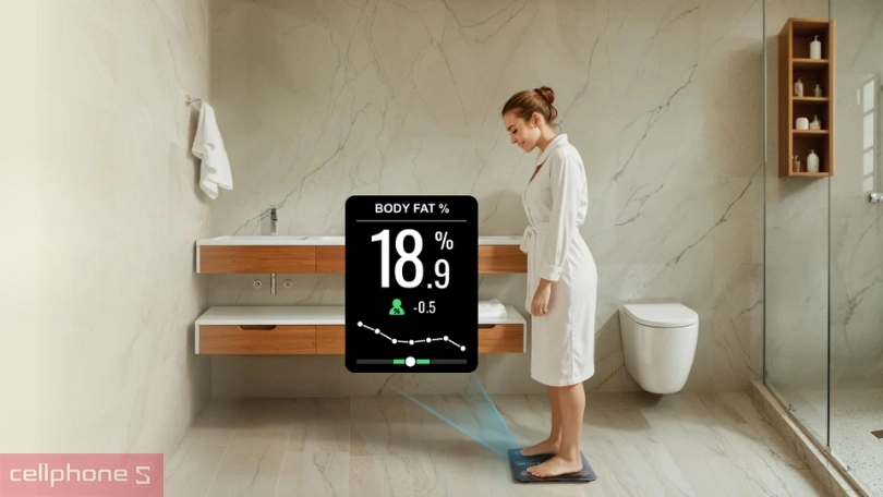 Cân điện tử thông minh Eufy C20 - Phân tích sinh trắc học chuyên sâu