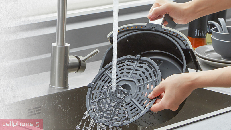 Dung tích nồi chiên không dầu Gaabor 5 lít AF50T-BK01A