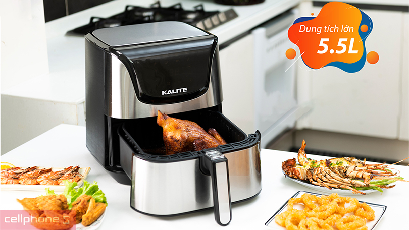 Công suất nồi chiên không dầu Kalite 5.5 lít Q6