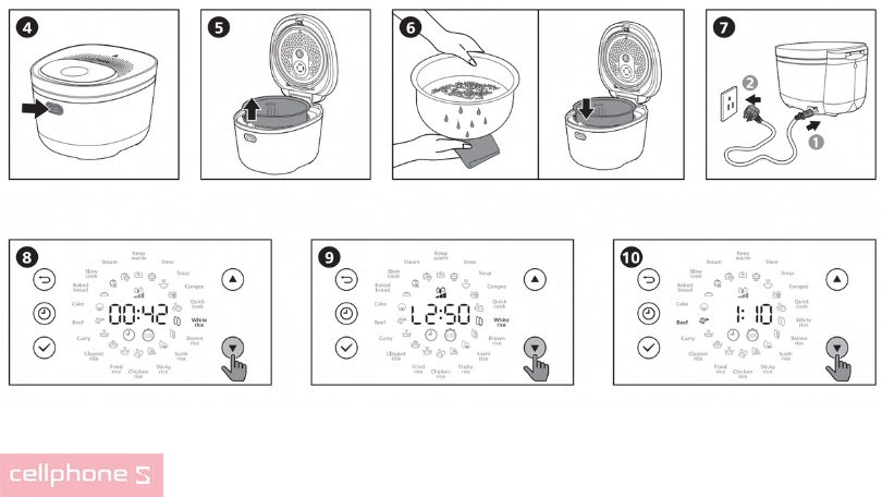 Hướng dẫn sử dụng nồi cơm điện cao tần Philips 1.5 lít HD4539/62