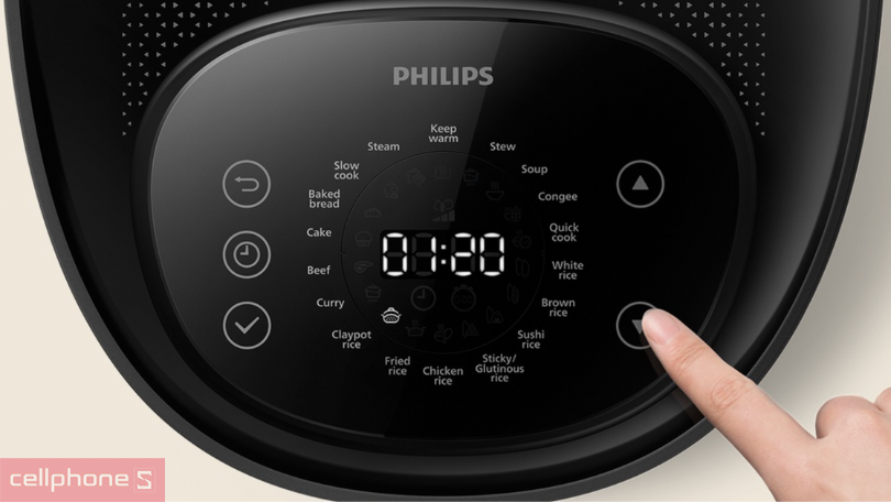 Nồi cơm điện cao tần Philips 1.5 lít HD4539/62 - Công nghệ hiện đại, đa dạng tính năng