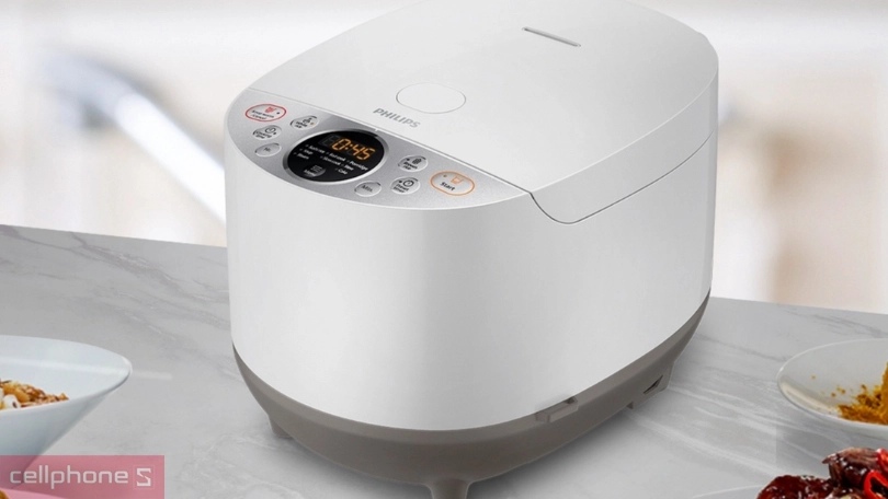 Nồi cơm điện Philips 1.8 lít HD4515/55 - Thiết kế hiện đại, đa dạng tính năng