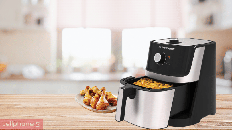 Nồi chiên không dầu Sunhouse SHD4027 - Dung tích sử dụng lớn hơn
