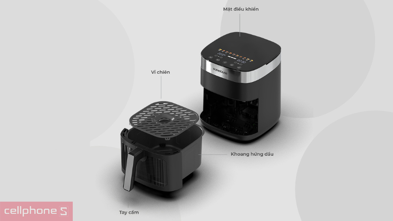 Chế độ nấu của nồi chiên không dầu Sunhouse Mama SHD4092 6.5L