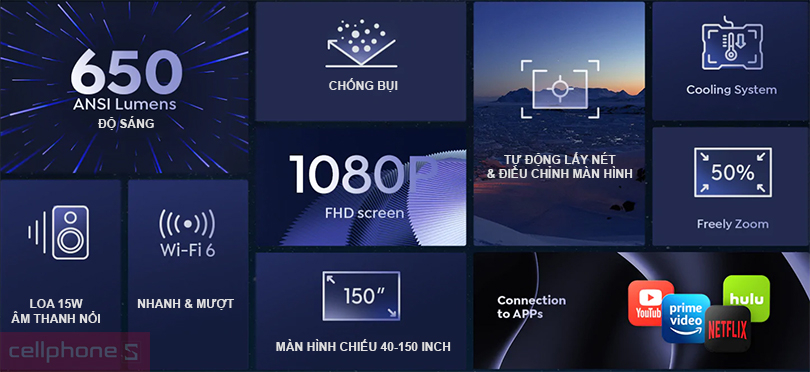 Máy chiếu di động thông minh Yaber Ace K1