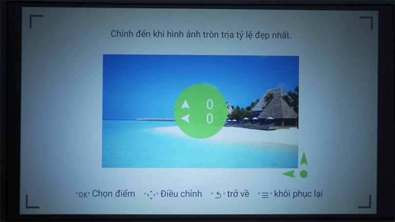Hướng dẫn cách căn chỉnh 4 điểm trên máy chiếu Beecube Xtreme