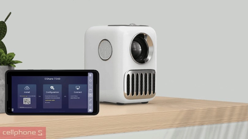 Cách chia sẻ màn hình điện thoại với máy chiếu Mini Wanbo T2R Max Full HD 