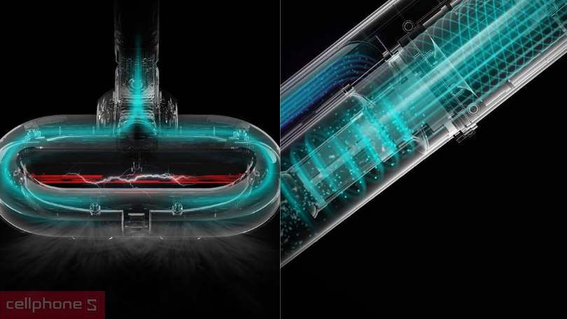 Máy hút bụi cầm tay Deerma DEM DX800S: lực hút 14kPa, độ ồn 78dB 