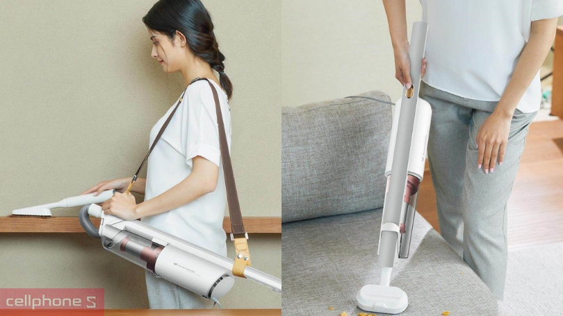 Máy hút bụi cầm tay Deerma DEM DX800S: lực hút 14kPa, độ ồn 78dB 