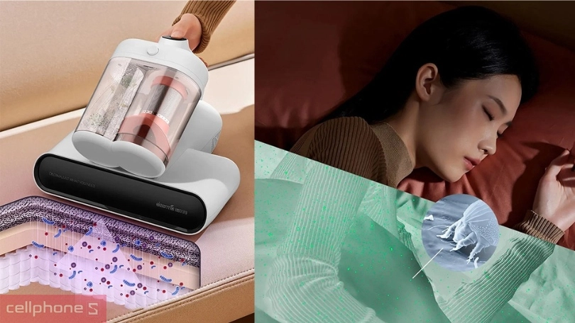 Máy hút bụi giường nệm Deerma DEM-CM980: làm sạch bụi và bọ ve 4 bước chuyên sâu