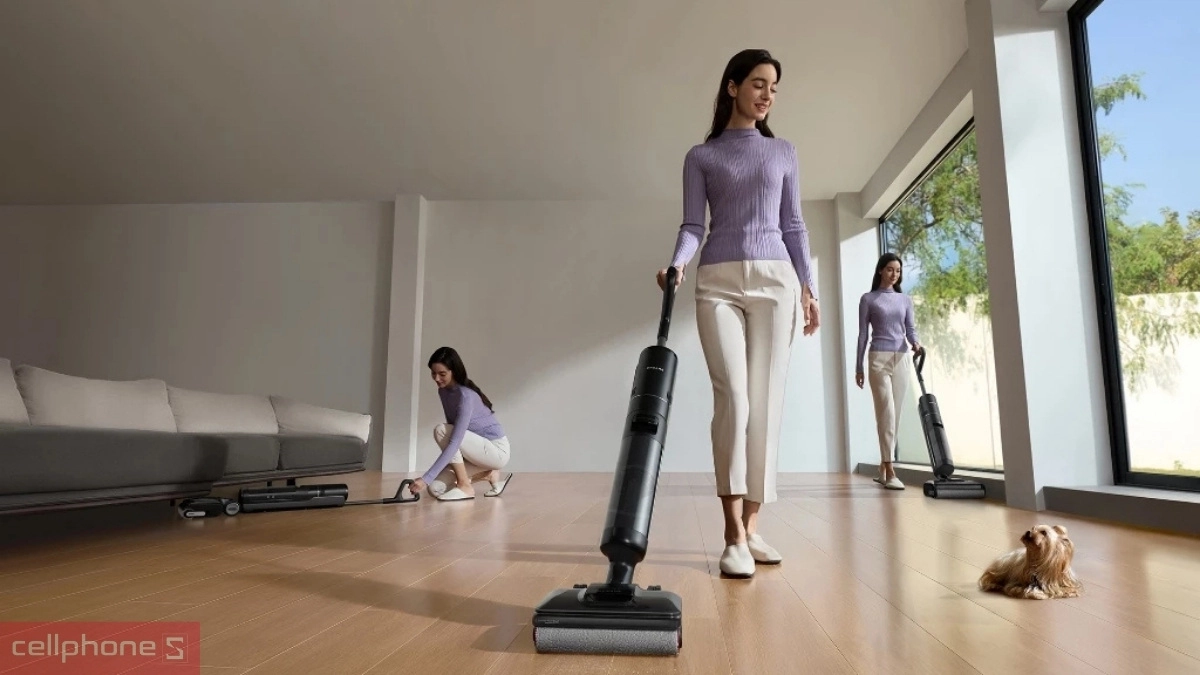 Khả năng làm sạch ấn tượng của máy hút bụi cầm tay Dreame H12 FlexReach