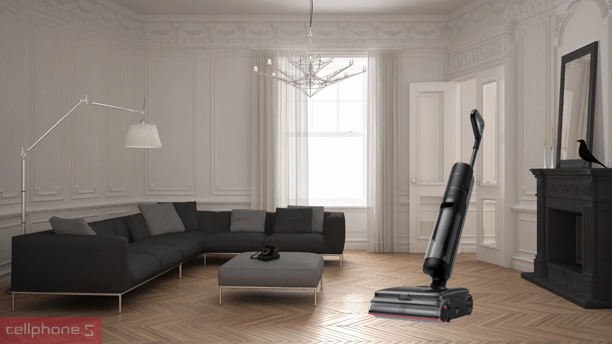 Thười lượng pin máy hút bụi lau nhà cầm tay Dreame H16 Steam