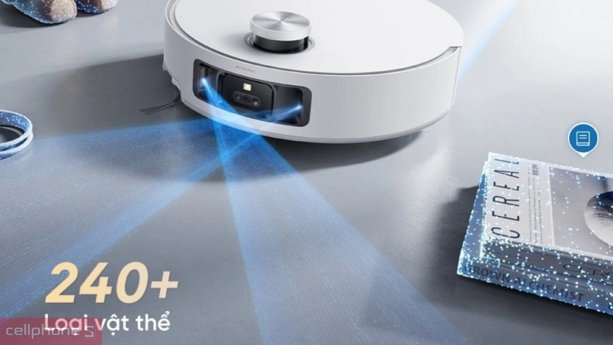 Robot hút bụi Dreame Aqua 10 Roller tích hợp AI nhận diện vật thể