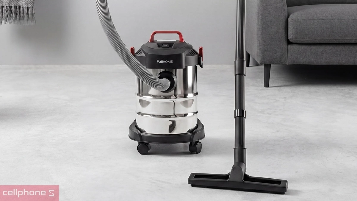 Dung tích 12L của máy hút bụi công nghiệp Fujihome VC12N