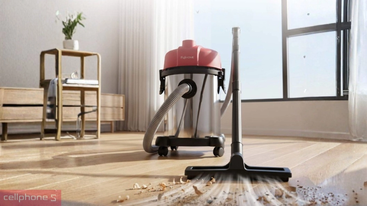 Lực hút mạnh 17KPa của máy hút bụi công nghiệp Fujihome VC18N