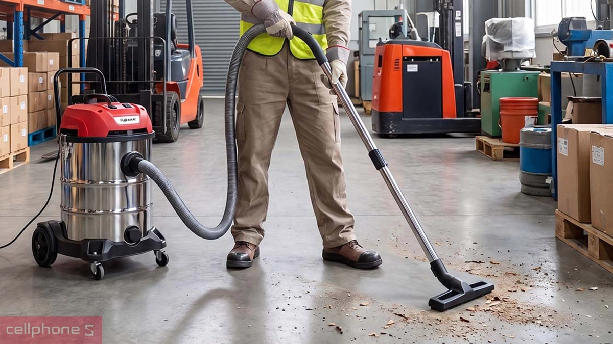 Thiết kế công nghiệp bền bỉ của máy hút bụi công nghiệp Fujihome VC60N