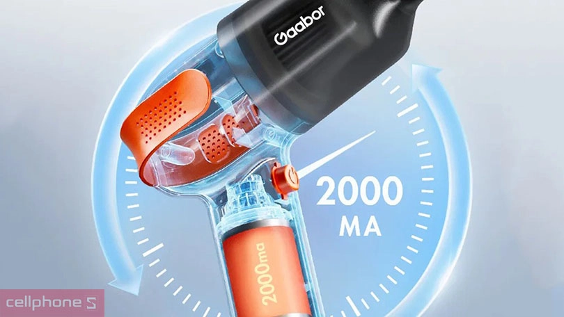 Máy hút bụi cầm tay không dây Gaabor GVCC-M1A1 - Máy hút bụi có hiệu quả làm sạch tối ưu