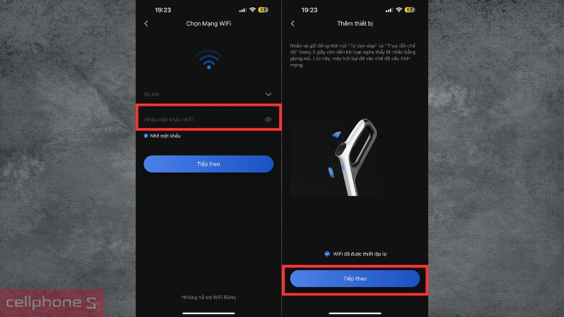 Hướng dẫn kết nối app vs máy hút bụi lau nhà cầm tay Roborock F25 Morph Pro Combo