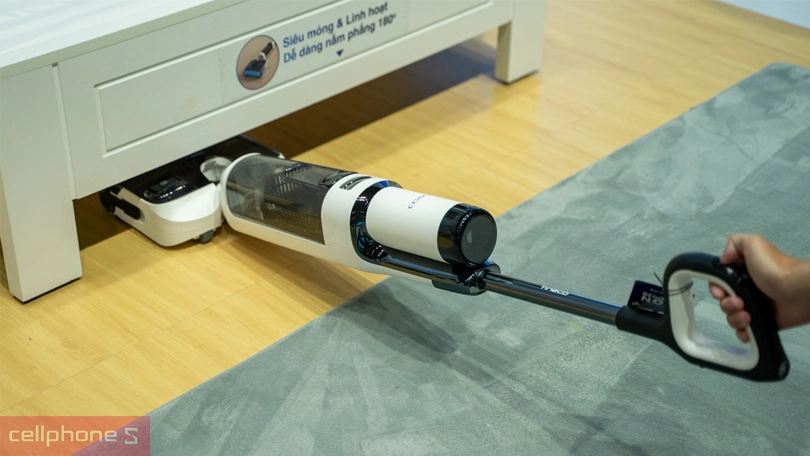 Thiết kế gập 180 độ của máy hút bụi cầm tay Tineco Floor One S6 Stretch