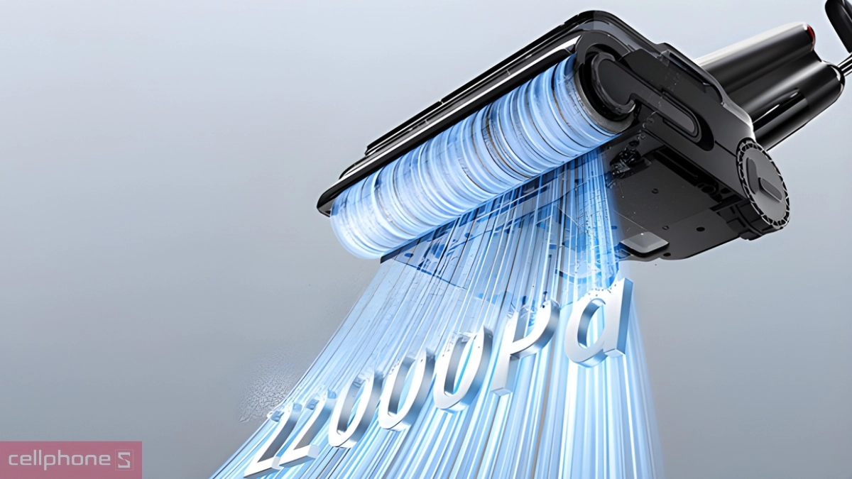 Lực hút trên máy hút bụi cầm tay Tineco Floor One S9 Artist Steam Pro