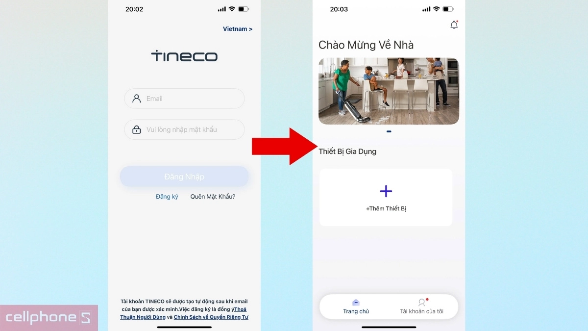 Hướng dẫn kết nối máy hút bụi cầm tay Tineco Floor One S9 Artist Steam Pro