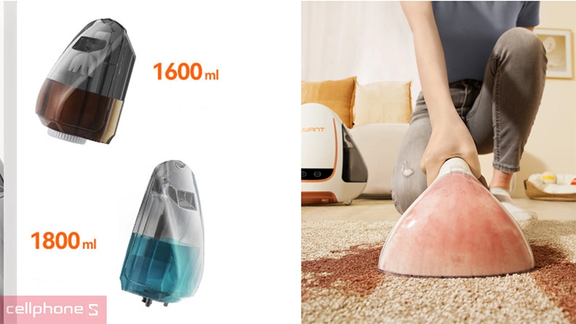 Máy giặt thảm, sofa cầm tay Uwant B100-S - Nhỏ gọn, giặt sạch khô nhanh chỉ với 1 thao tác