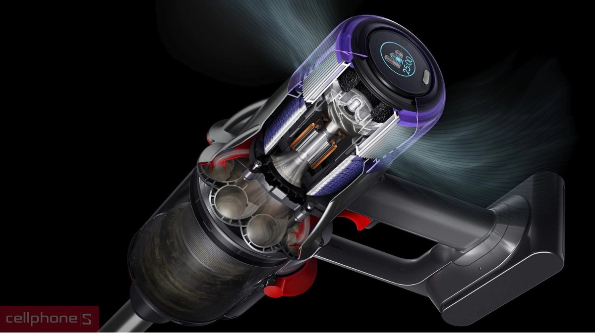 Hiệu suất làm sạch ấn tượng của máy hút bụi Dyson Digital Slim Submarine (Khô và Ướt)