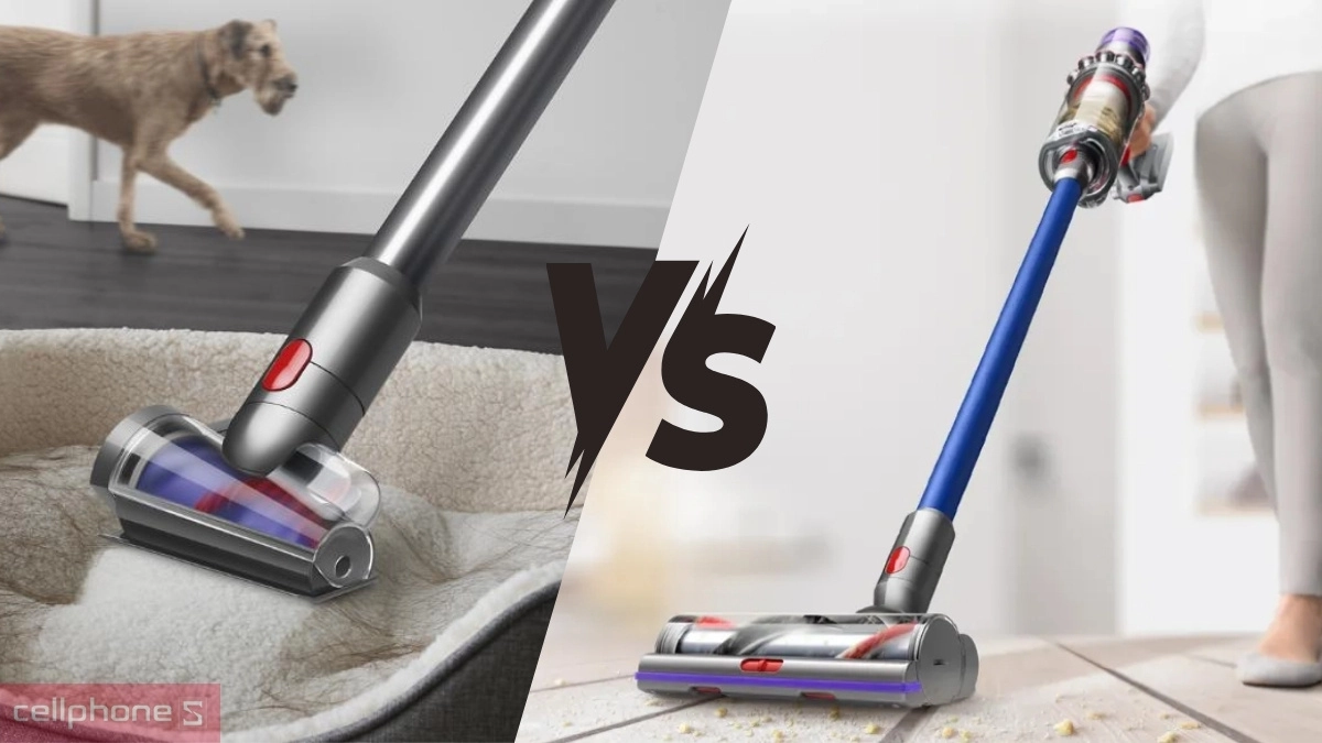 So sánh máy hút bụi Dyson V12 Detect Slim Absolute và Dyson V11 Absolute