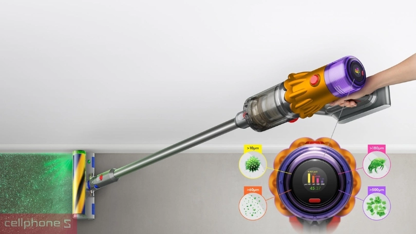 máy hút bụi Dyson V12 Detect Slim Extra - Khả năng dọn dẹp