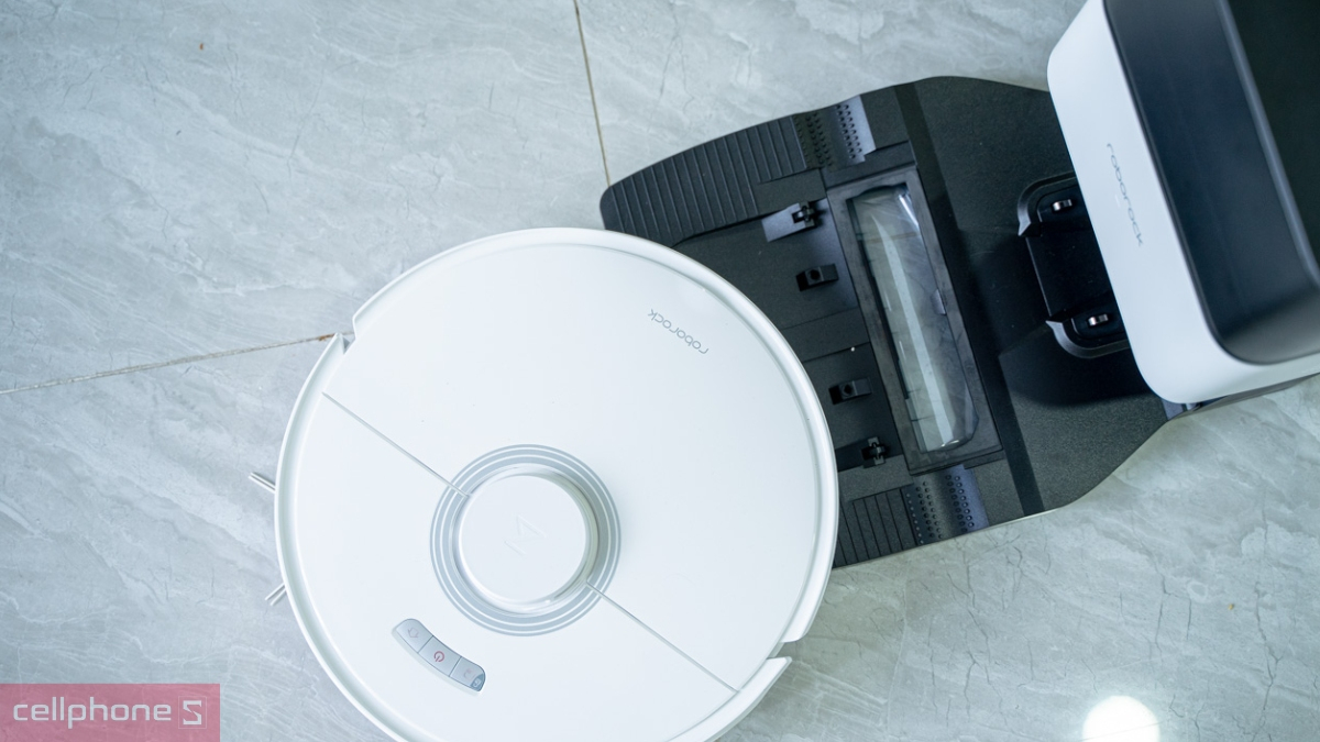 Robot hút bụi lau nhà tự giặt giẻ đổ rác