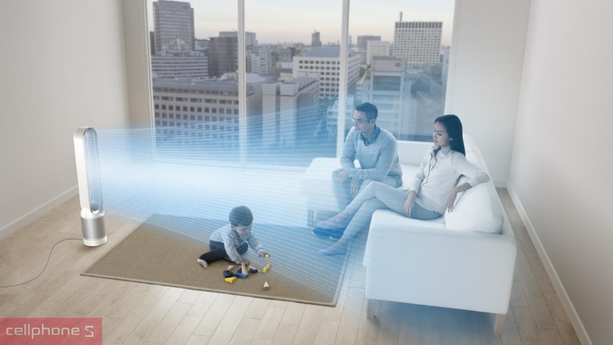 Hiệu suất lọc mạnh mẽ Máy lọc không khí Dyson Pure Cool Tower TP00