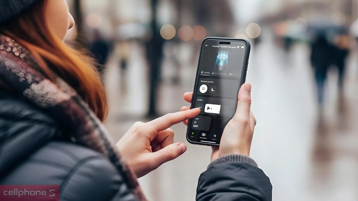 Điều khiển, ứng dụng của máy lọc không khí HushJet HJ10