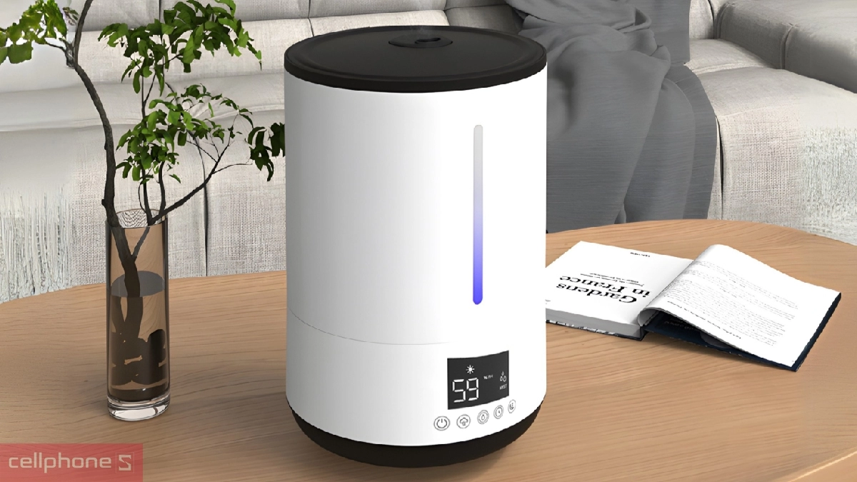 Thiết kế, dung tích bình chứa của máy phun sương tạo ẩm xông tinh dầu Fujihome HM06E