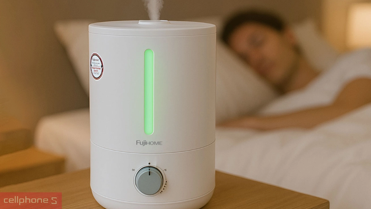 Công nghệ tạo hơi ẩm mịn, khuếch tán đều của máy phun sương tạo ẩm xông tinh dầu Fujihome