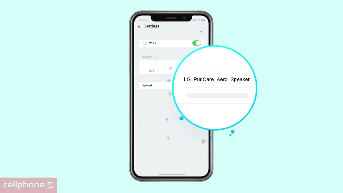Hướng dẫn kết nối máy lọc không khí kèm loa LG PuriCare Aero Speaker với điện thoại