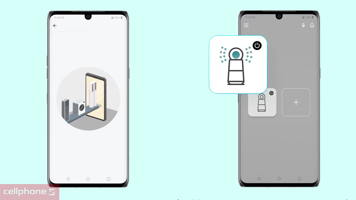 Hướng dẫn kết nối máy lọc không khí kèm loa LG PuriCare Aero Speaker với điện thoại