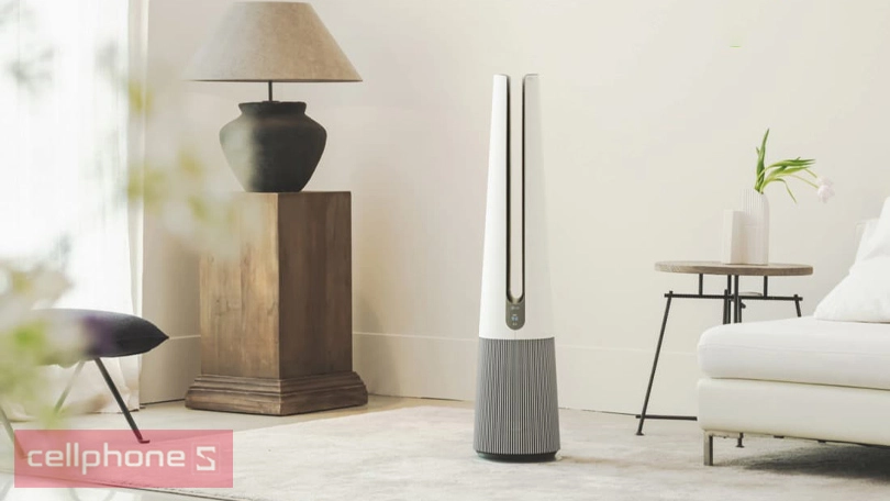 Máy lọc không khí kết hợp quạt LQ Puricare Aero Tower Hit Be FS15GPCJ0