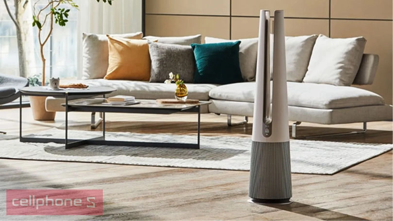 Máy lọc không khí kết hợp quạt LQ Puricare Aero Tower Hit Be FS15GPCJ0