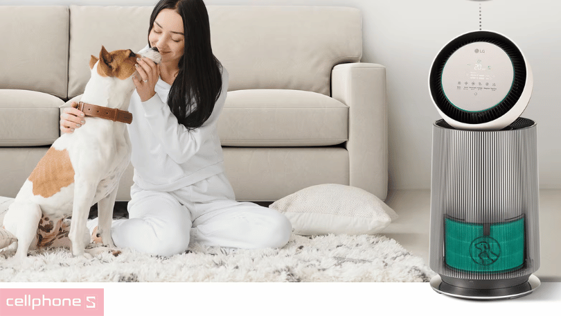 Máy lọc không khí LG Puricare 360 Alpha 1 tầng AS65GDBY0- Công suất đầu vào 48W